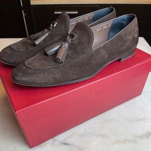 Ferragamo Brown Suede Loafers